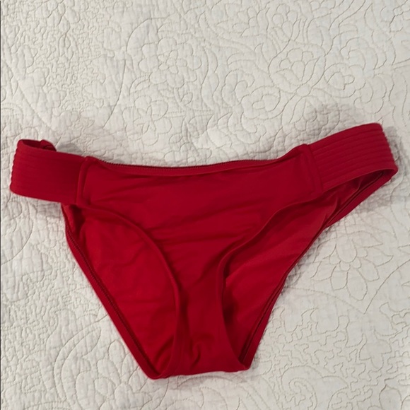 Red Kona Sol Bikini Swim Bottoms Hipster
